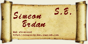 Simeon Brdan vizit kartica